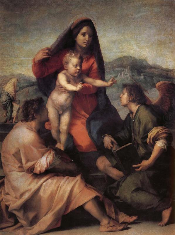 Andrea del Sarto Holy famil and angel china oil painting image